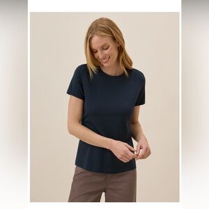 NWT Pact cotton Tee XS midnight blue